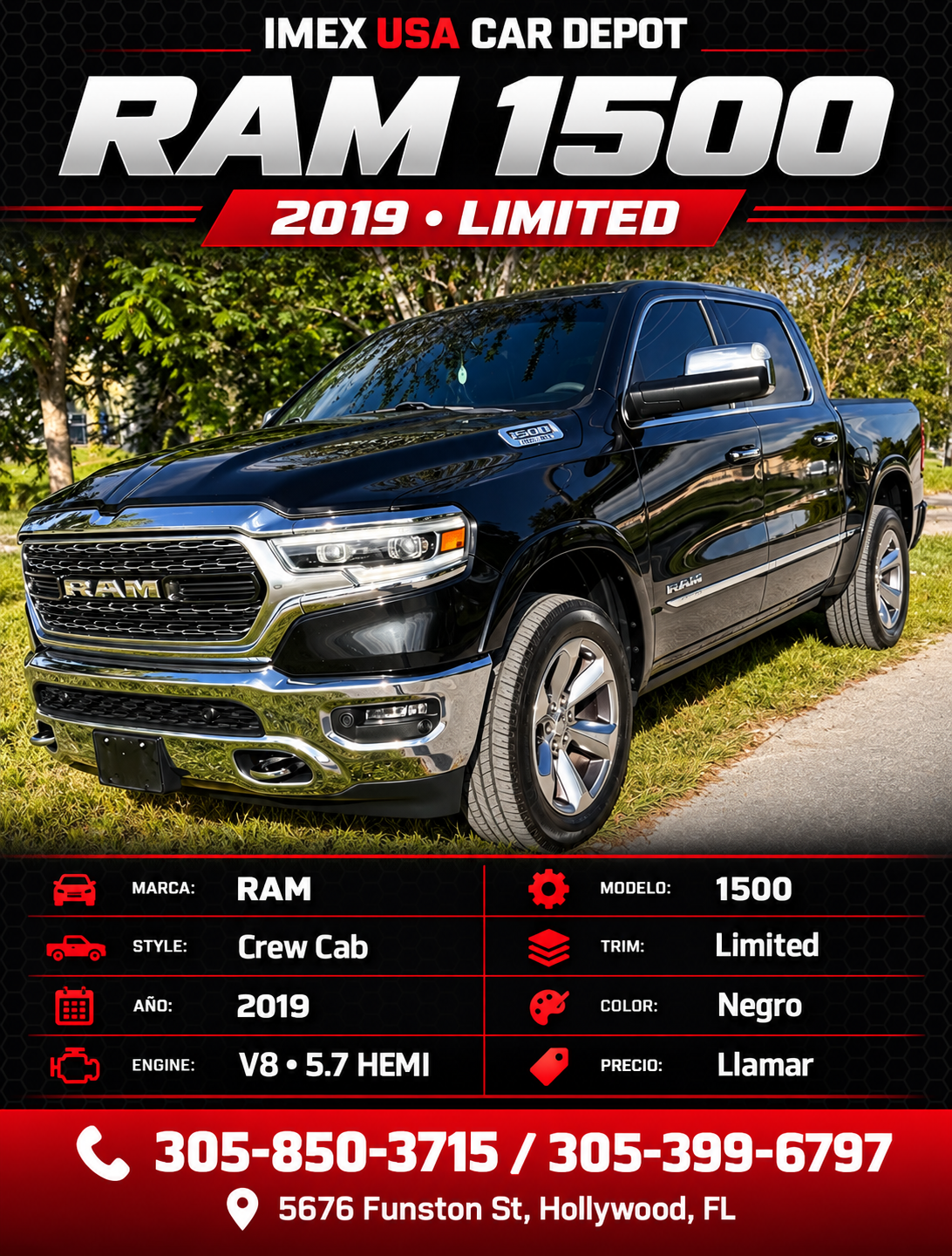 Ram 1500 Crew Cab Limited Pick-up V8 2019